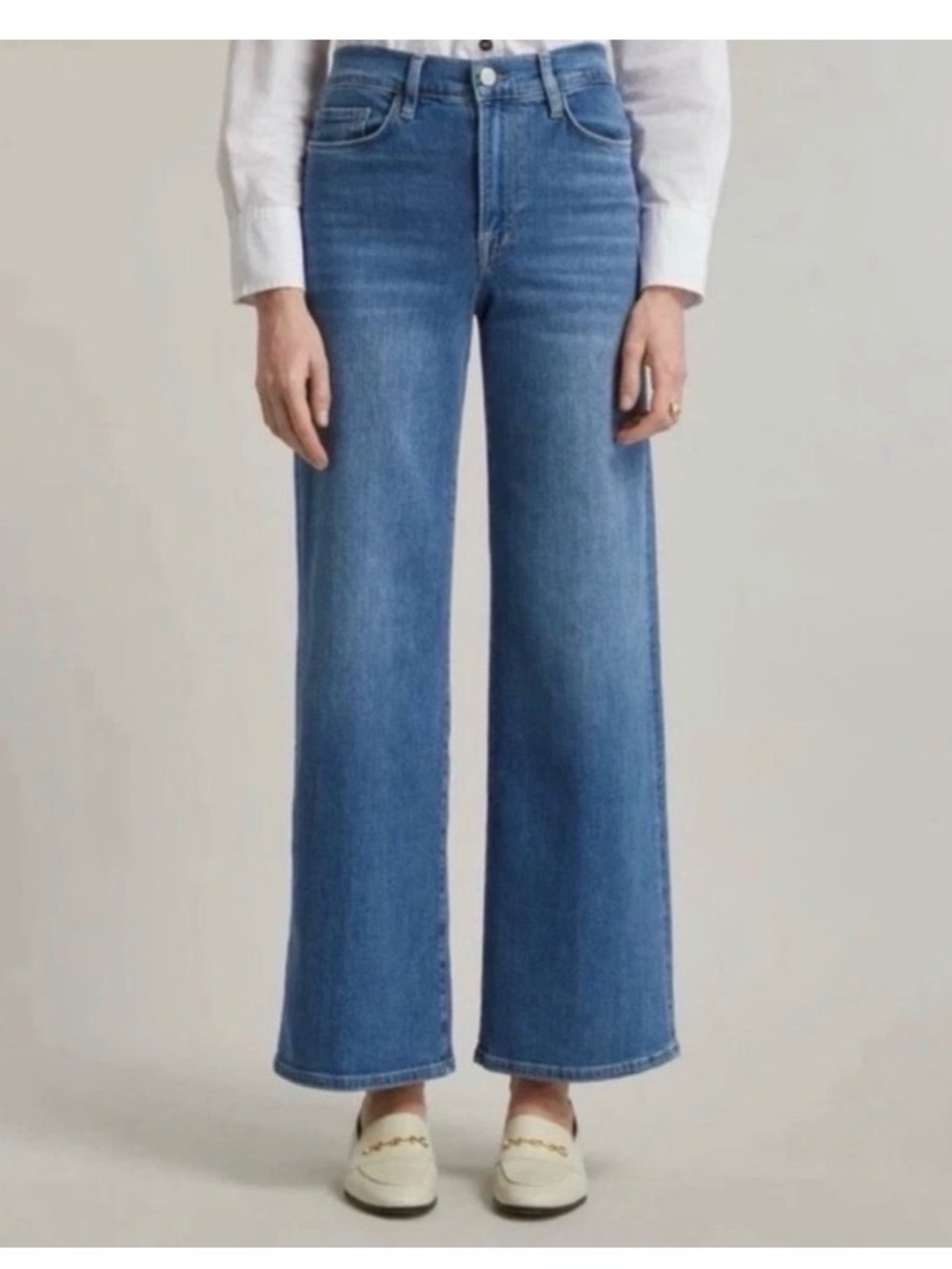 Frame Le Slim Palazzo Women’s Wide-Leg Jeans - Geneva wash